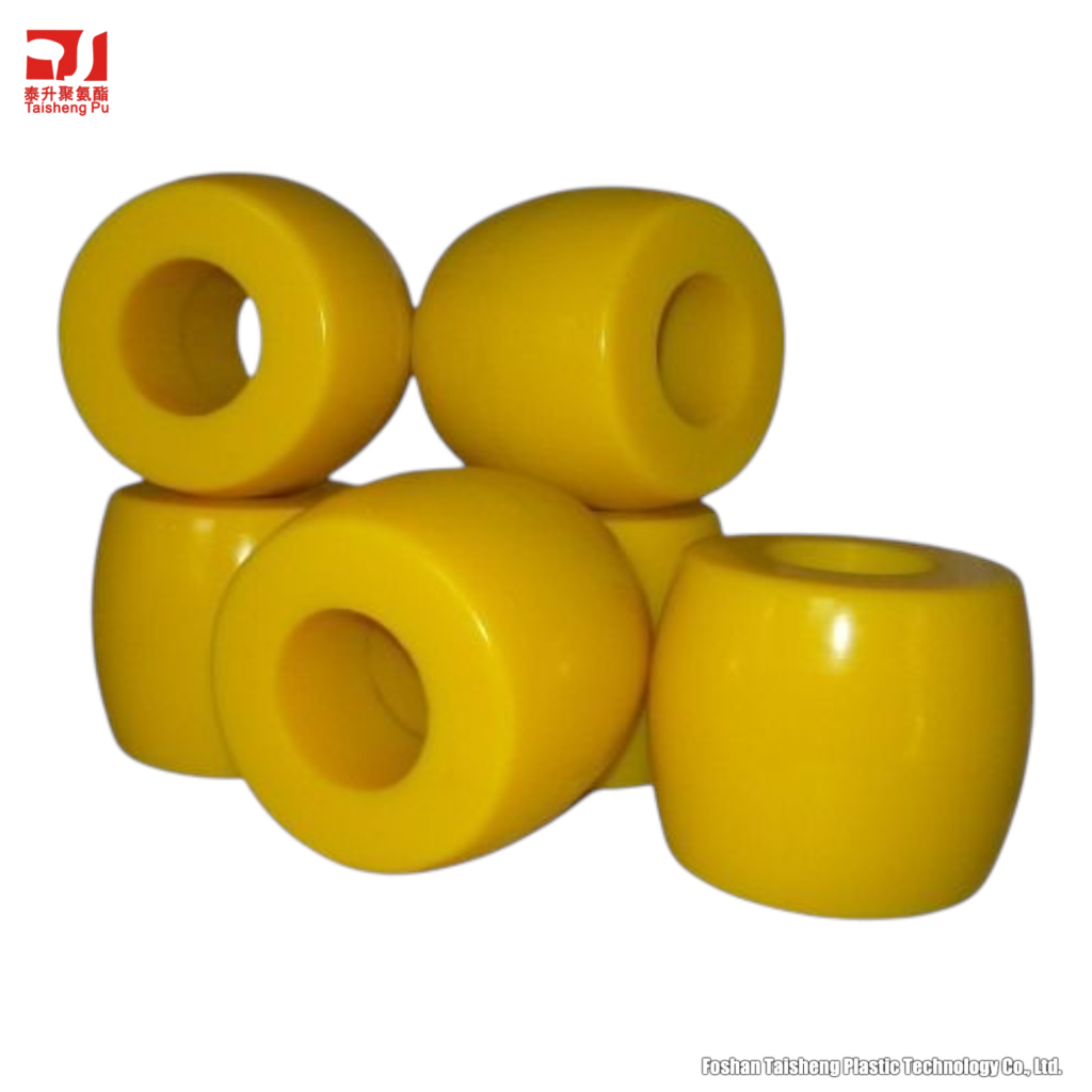 Specialized curved polyurethane guide roller