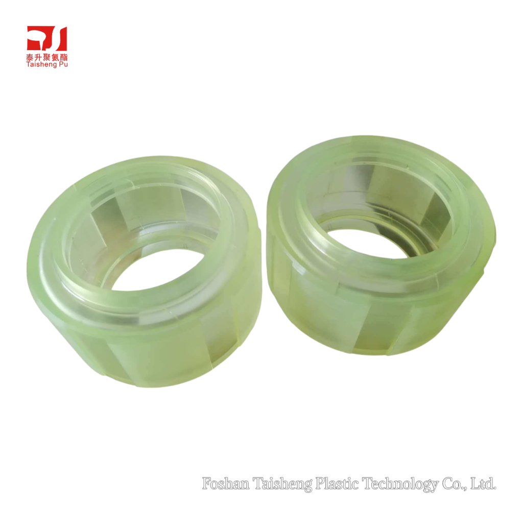 Custom inflatable polyurethane seal component for automotive engine leak detection.